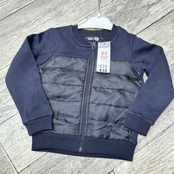 Light,warm boys jackect(2-5yrs) Navy blue&beige colors