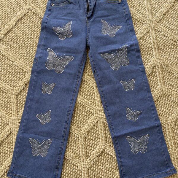 Wide leg mummy jeans(22-30) Blue &black